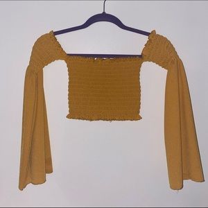 Nasty Gal Collection Crop Top—BLACK not yellow
